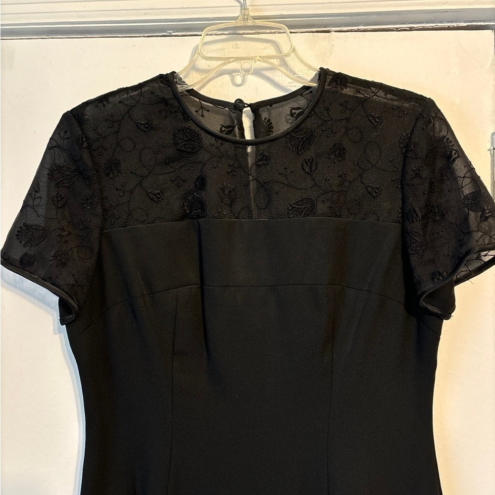 Short black dress with beautiful lace detailing